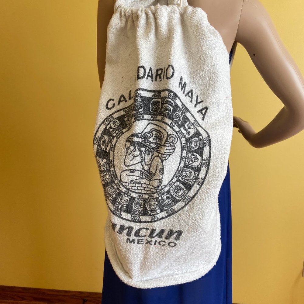 Drawstring Backpack Burlap Duffle Bag Beach Bag - image 5